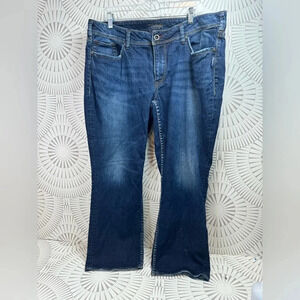 Silver Jeans Women’s Aiko Flood Size 18 Dark Wash No distressing